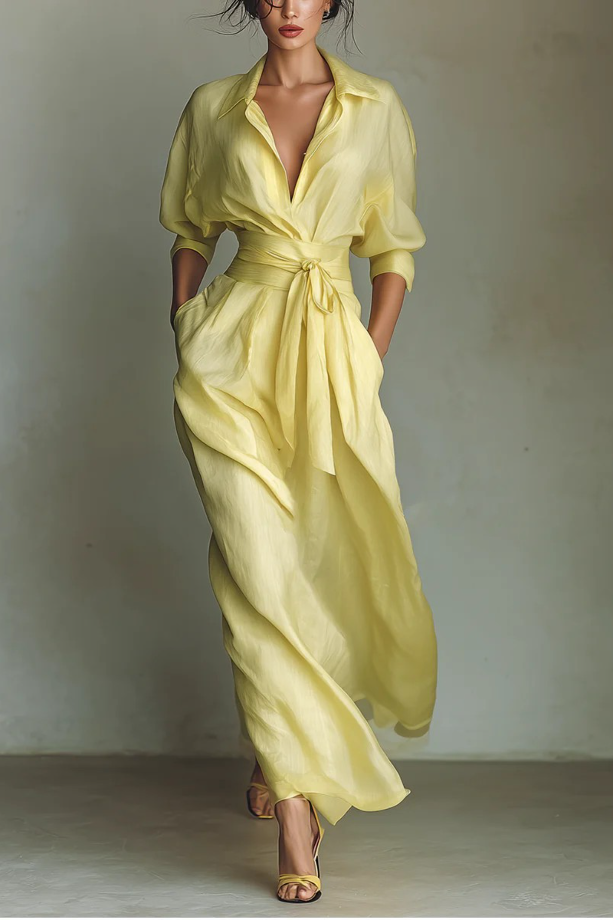 Women's Elegant Vintage-Style Long sleeves Dress