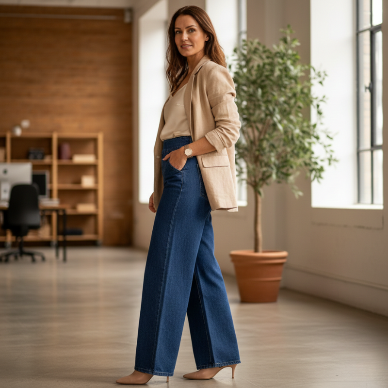 The Mila Wide-Leg Jean + 50% OFF
