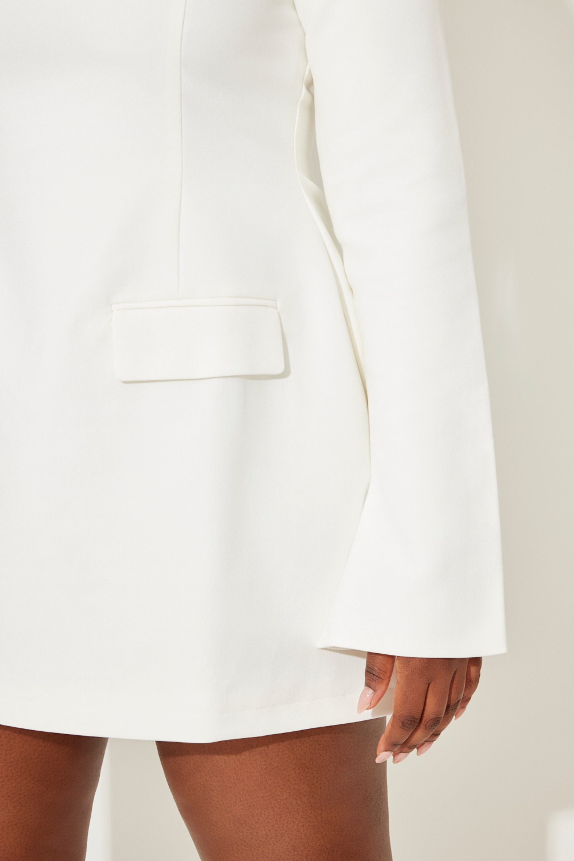 Small Stand Collar Long Sleeve Dress