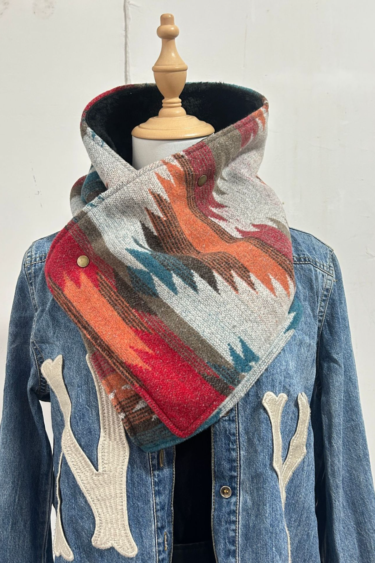 Western Cowboy Aztec Warm Neck Hood