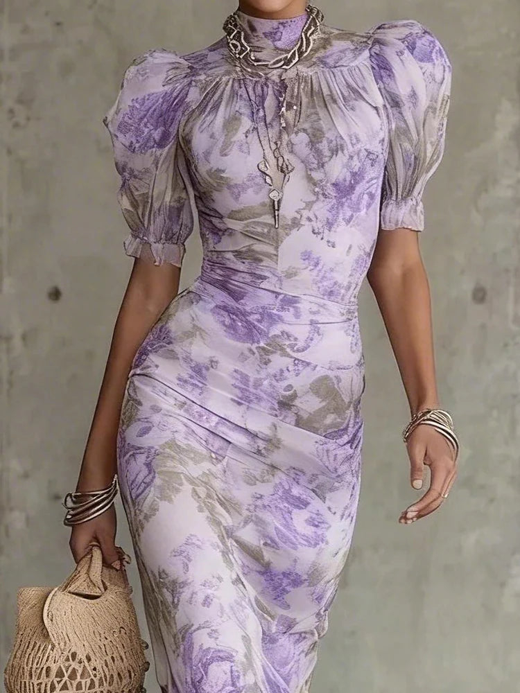 Soft-Touch Floral Mermaid Dress