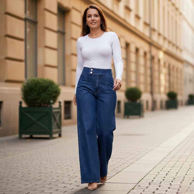 The Mila Wide-Leg Jean + 50% OFF