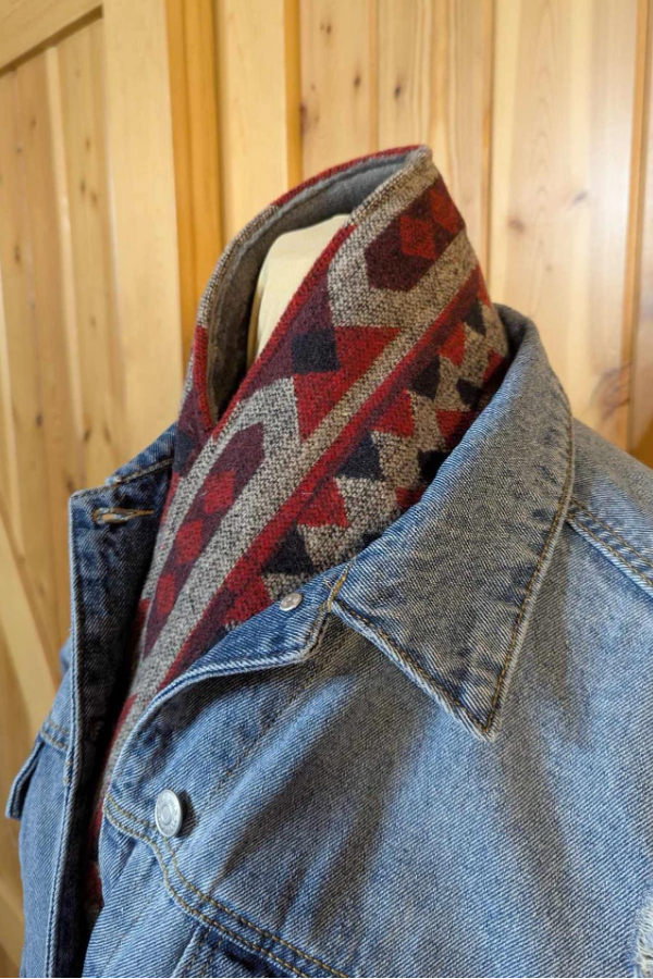 Women's Simple Western Denim Warm Scarf 