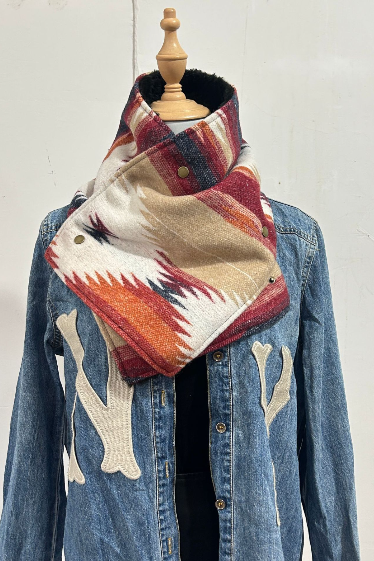  Western Cowboy Aztec Warm Neck Hood