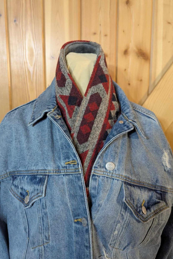 Women's Simple Western Denim Warm Scarf 