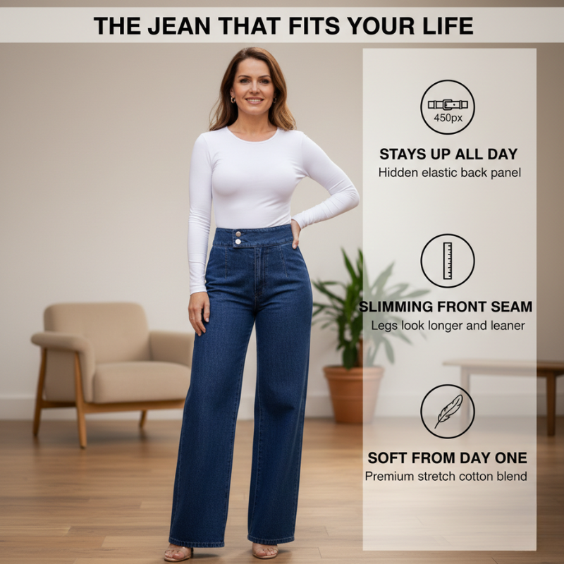 The Mila Wide-Leg Jean + 50% OFF