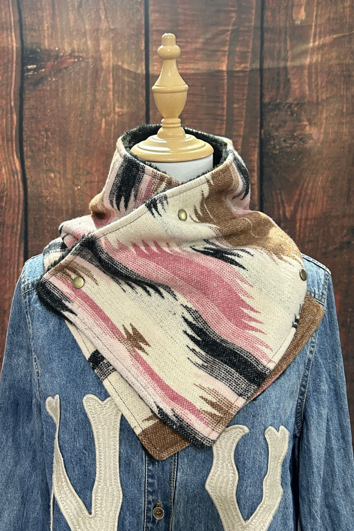 Western Cowboy Aztec Warm Neck Hood