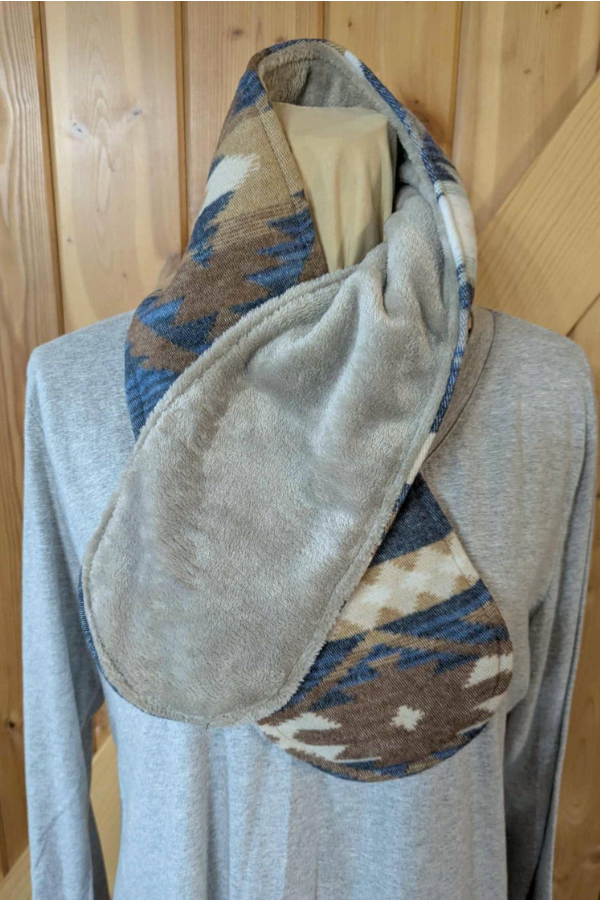 Women's Simple Western Denim Warm Scarf 