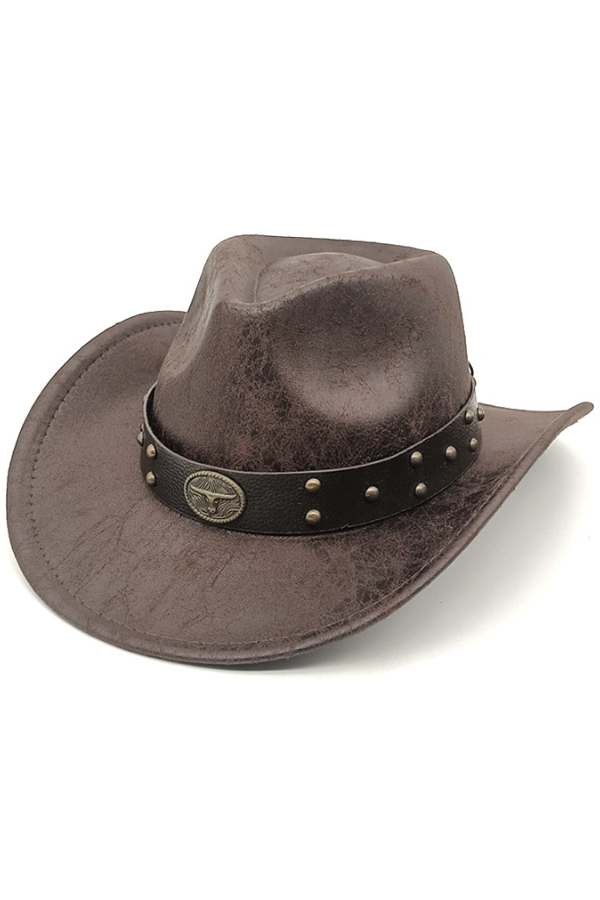 Suede Textured Western Cowboy Hat