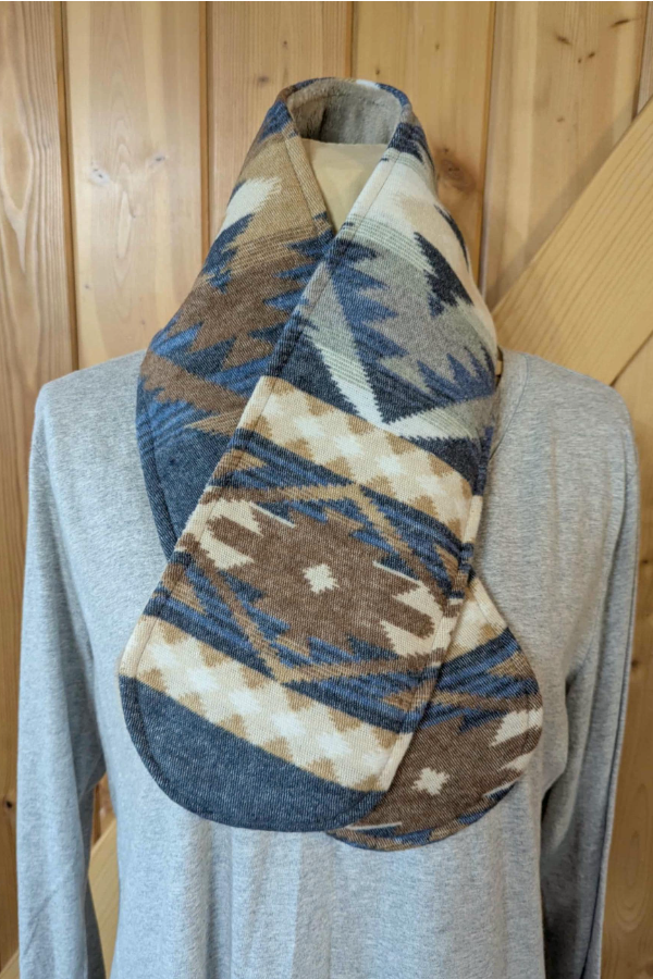 Women's Simple Western Denim Warm Scarf 