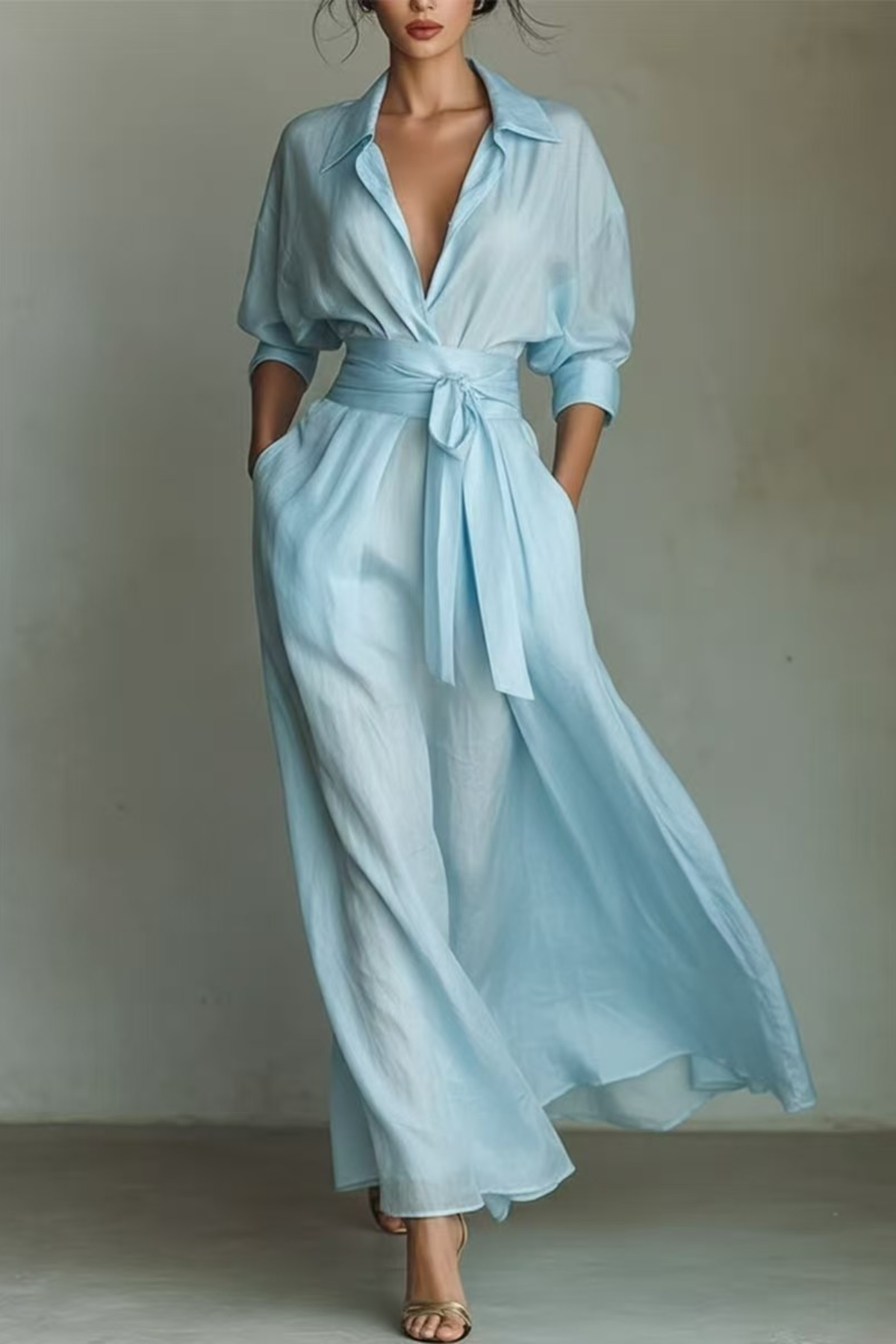 Women's Elegant Vintage-Style Long sleeves Dress