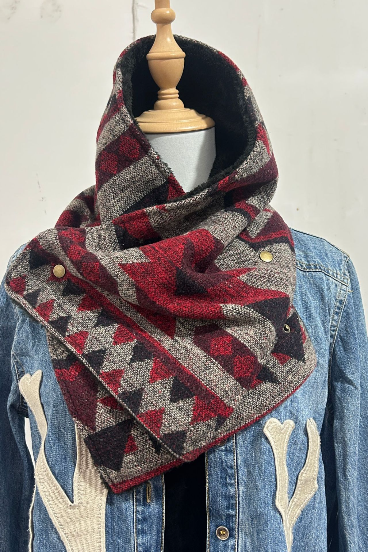  Western Cowboy Aztec Warm Neck Hood