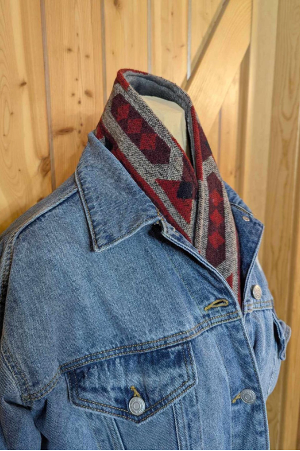 Women's Simple Western Denim Warm Scarf 