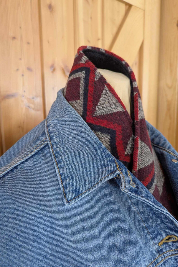 Women's Simple Western Denim Warm Scarf 