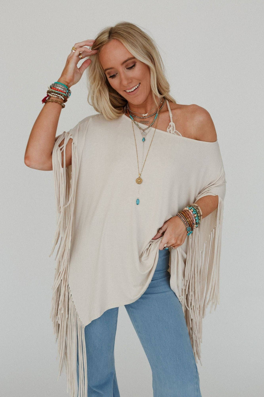 The Nest Showstopper Fringe Top
