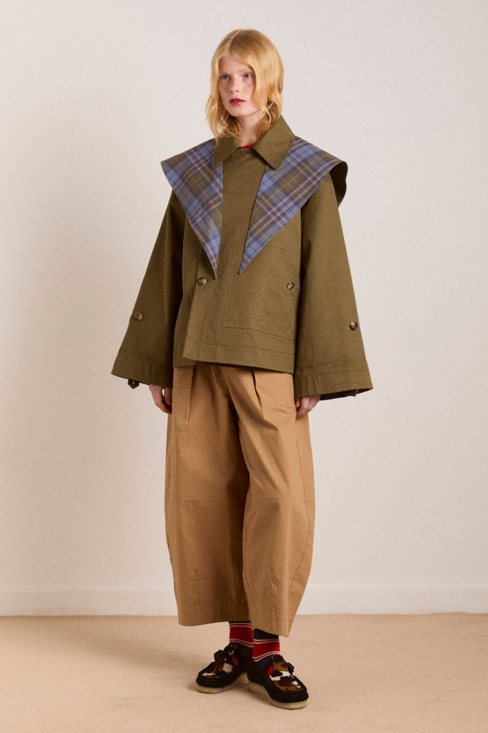 Reversible Jerry Crop Trench Coat - Olive