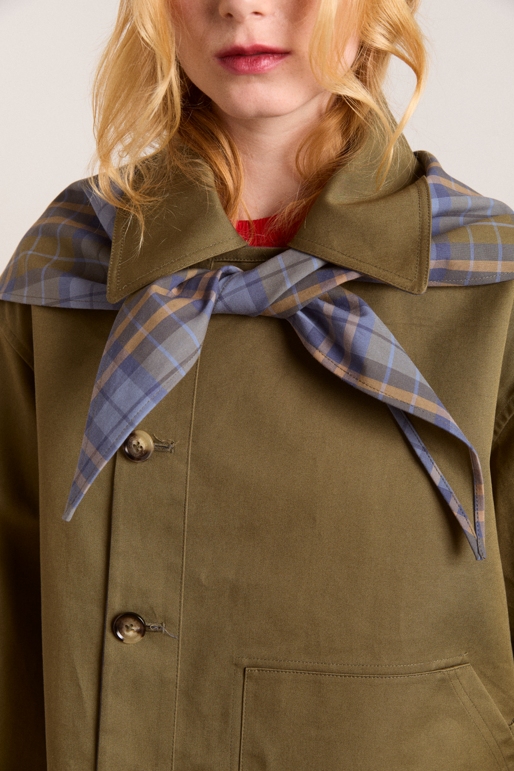 Reversible Jerry Crop Trench Coat - Olive