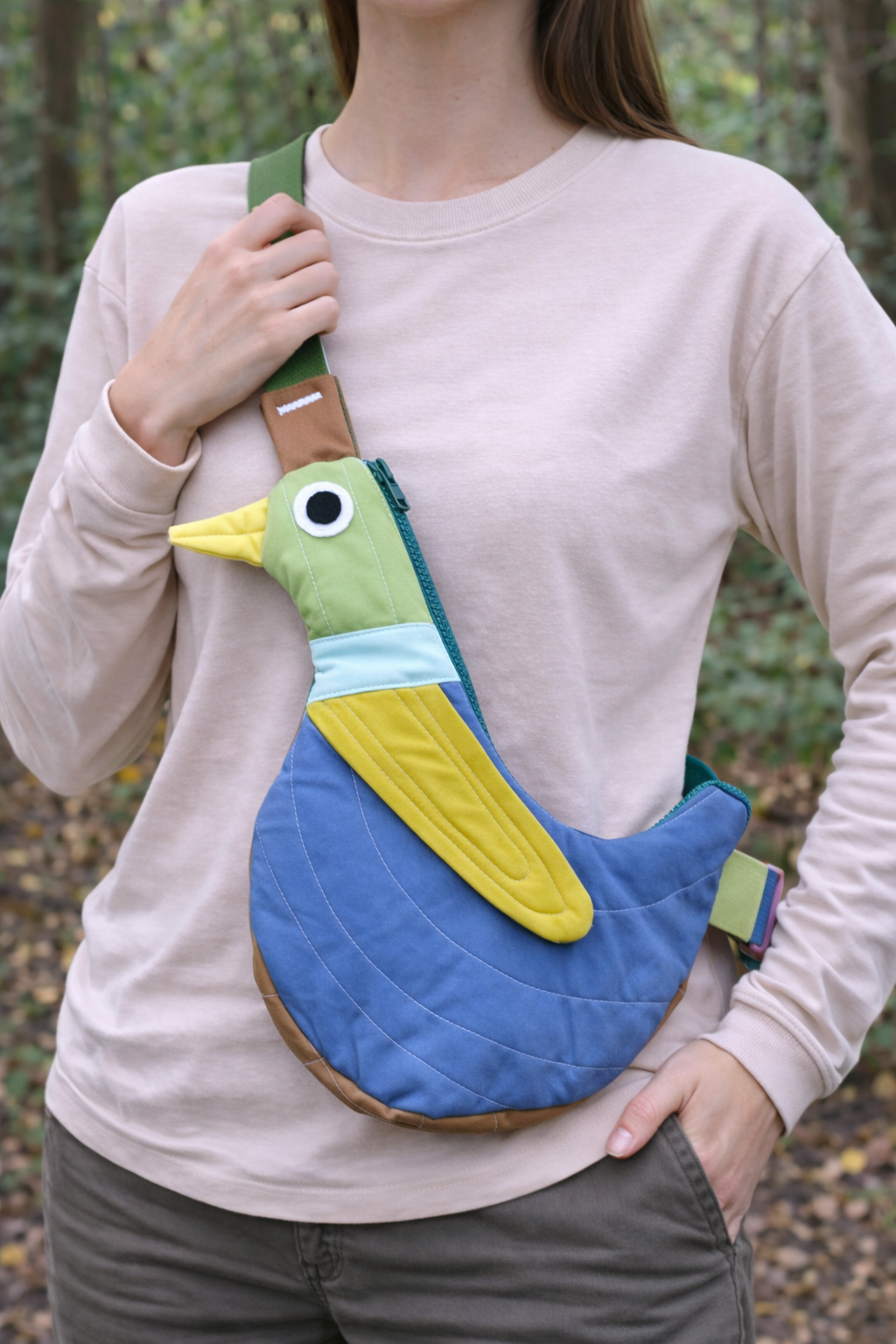 Fly Away Crossbody Bird Bag  - Duck