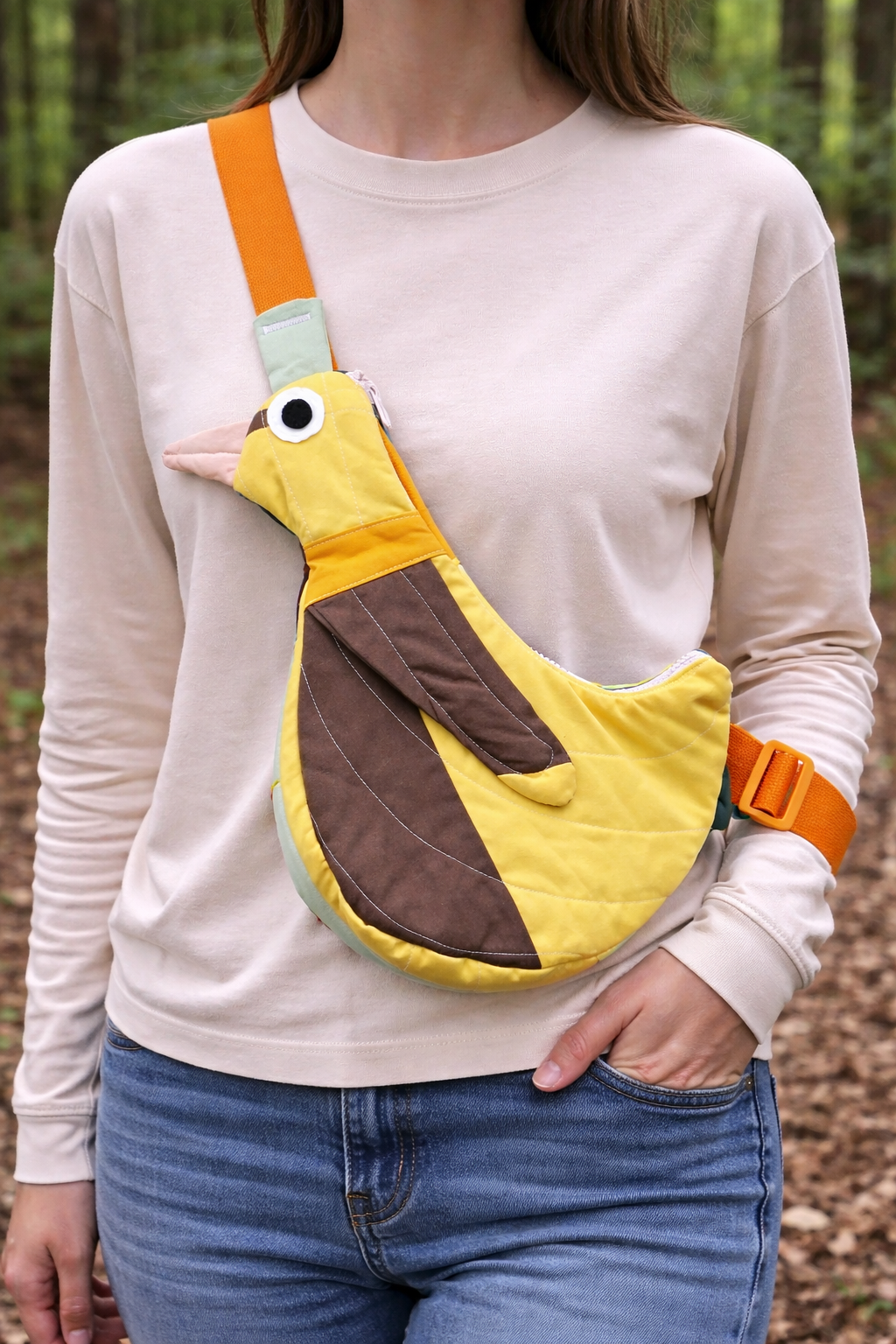 Fly Away Crossbody Bird Bag  - Duckling