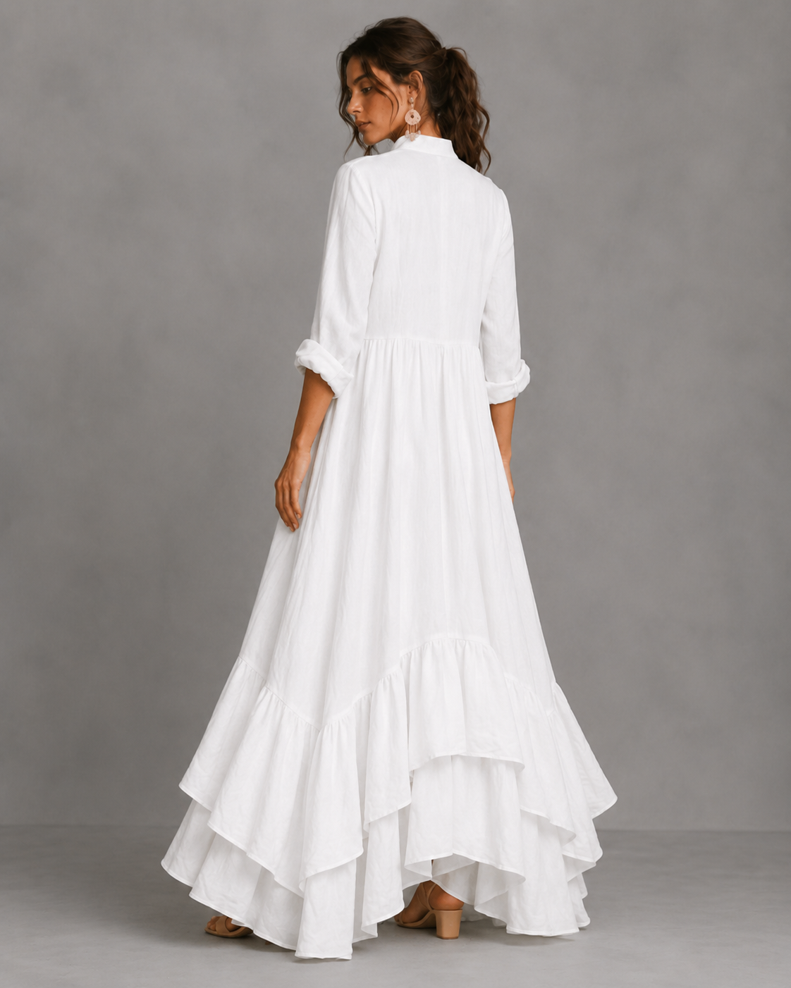 Elegant Linen Maxi Dress