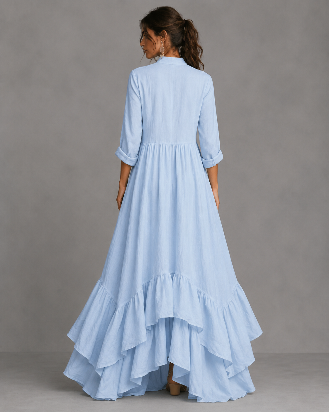 Elegant Linen Maxi Dress