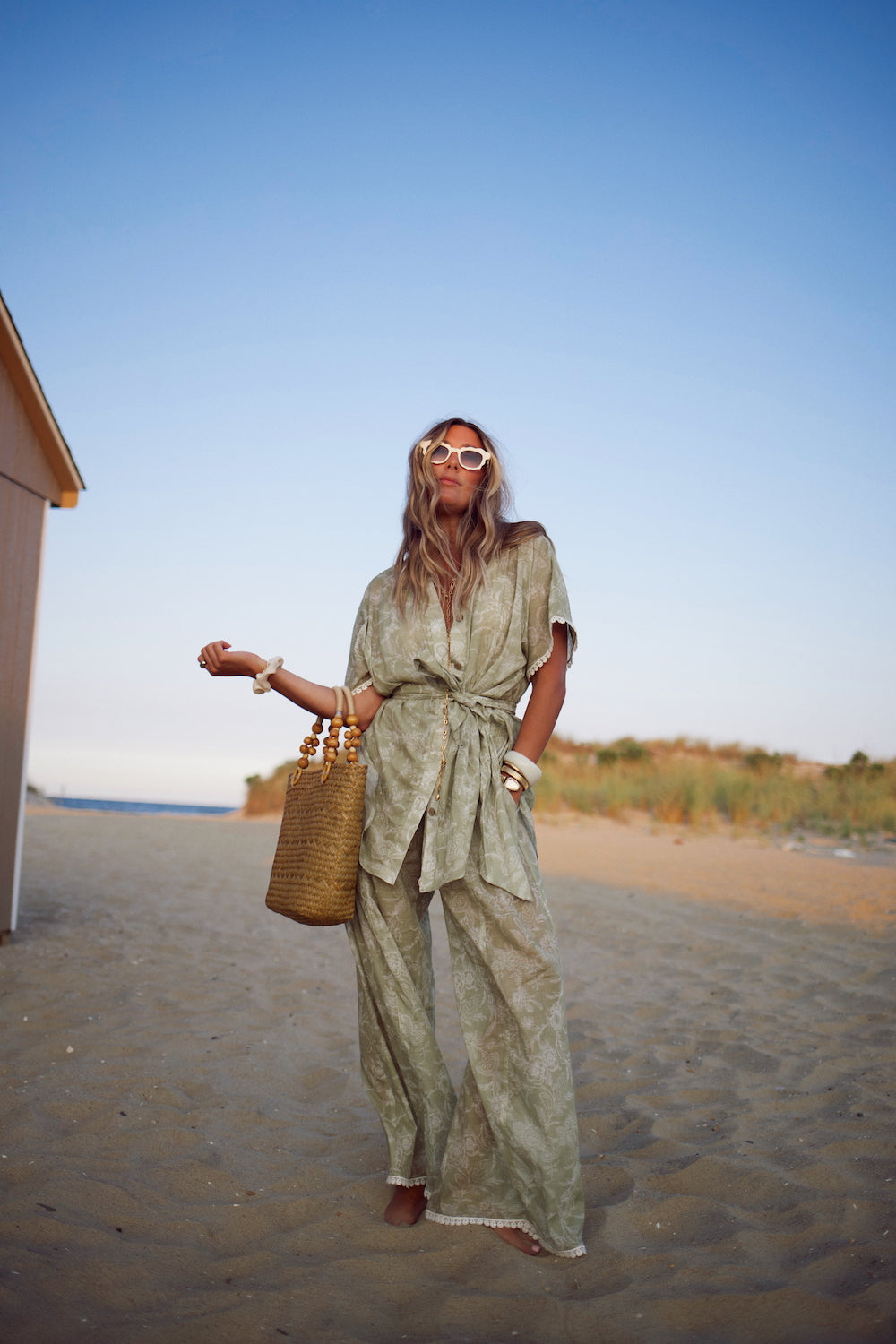 Cotton Cropped Essential Wide Leg Pant