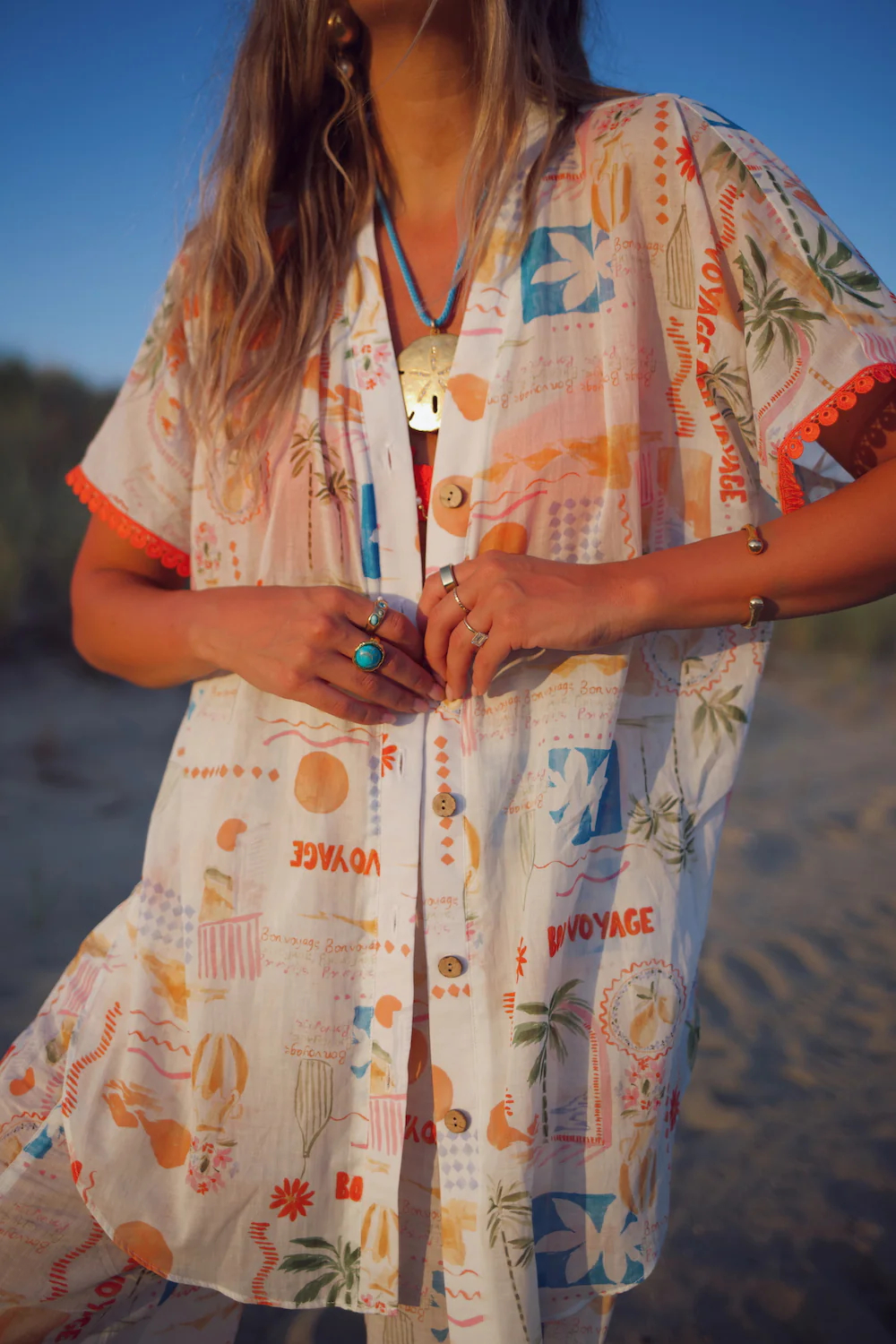 Cotton Voile Short Sleeve Basic Button-Down Shirt