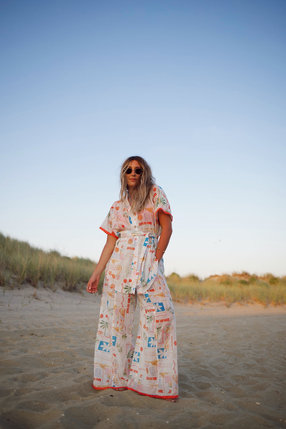 Cotton Voile Cropped Essential Wide Leg Pant