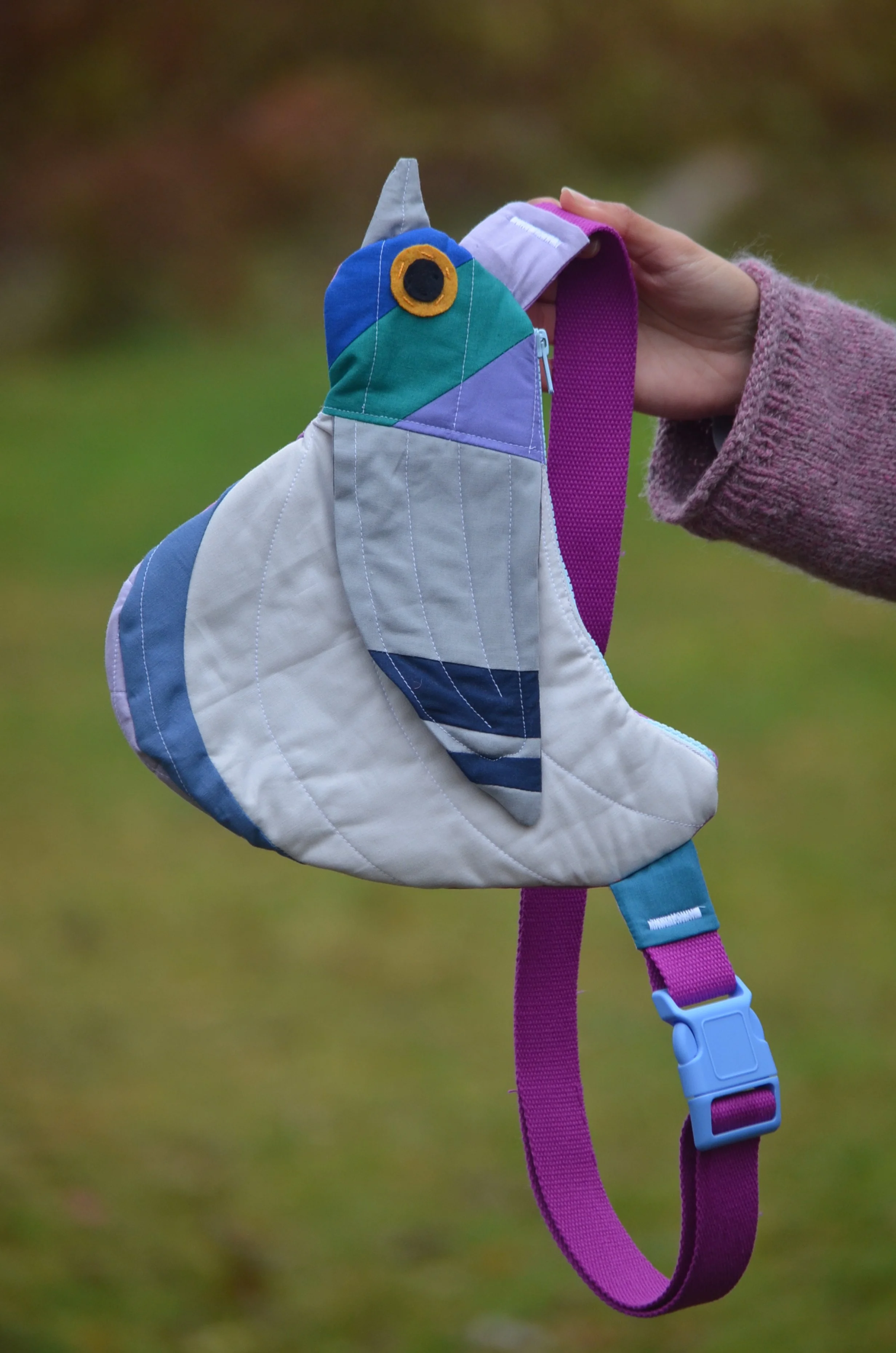 Fly Away Crossbody Bird Bag  - Pigeon