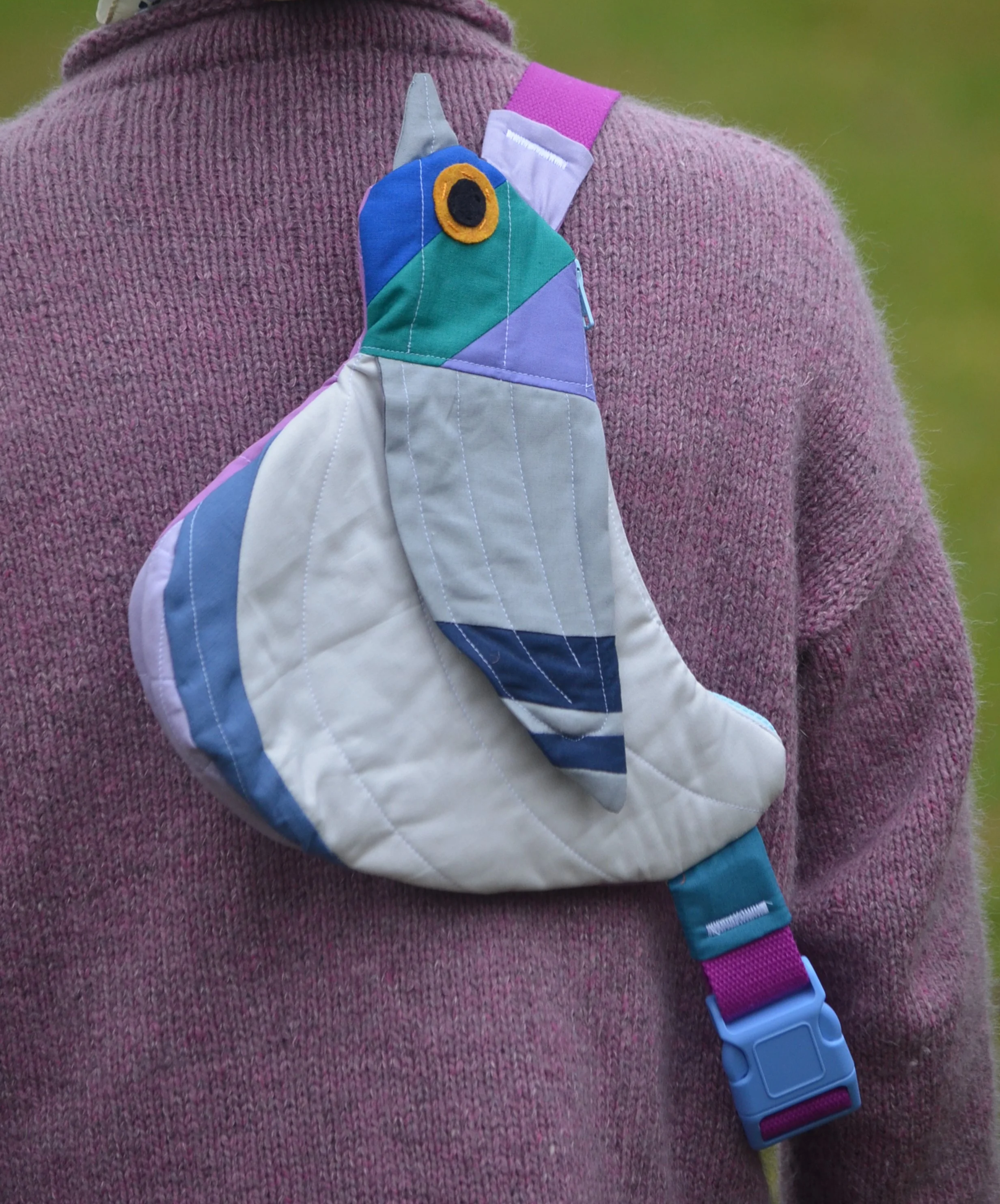 Fly Away Crossbody Bird Bag  - Pigeon