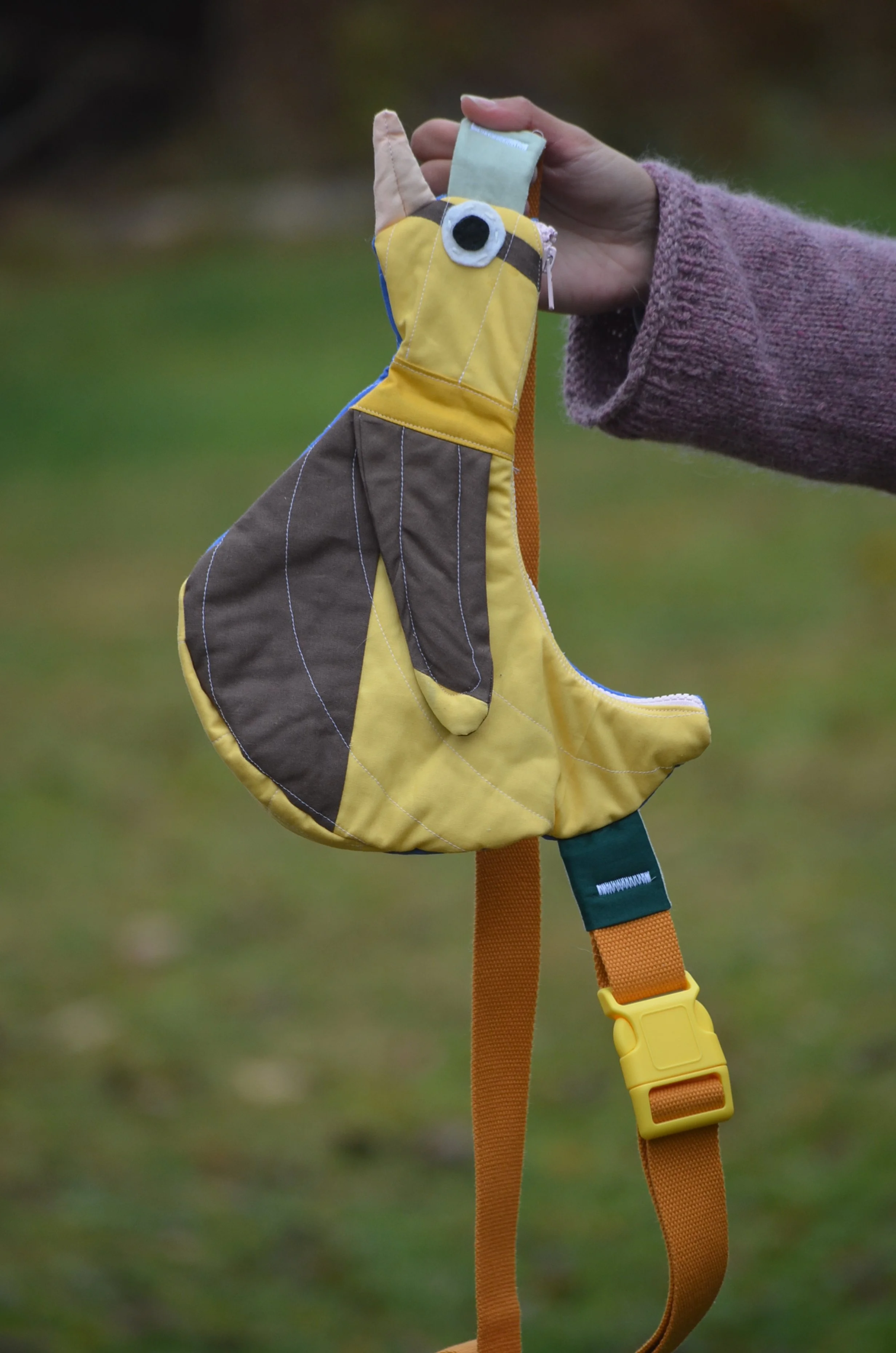 Fly Away Crossbody Bird Bag  - Duckling