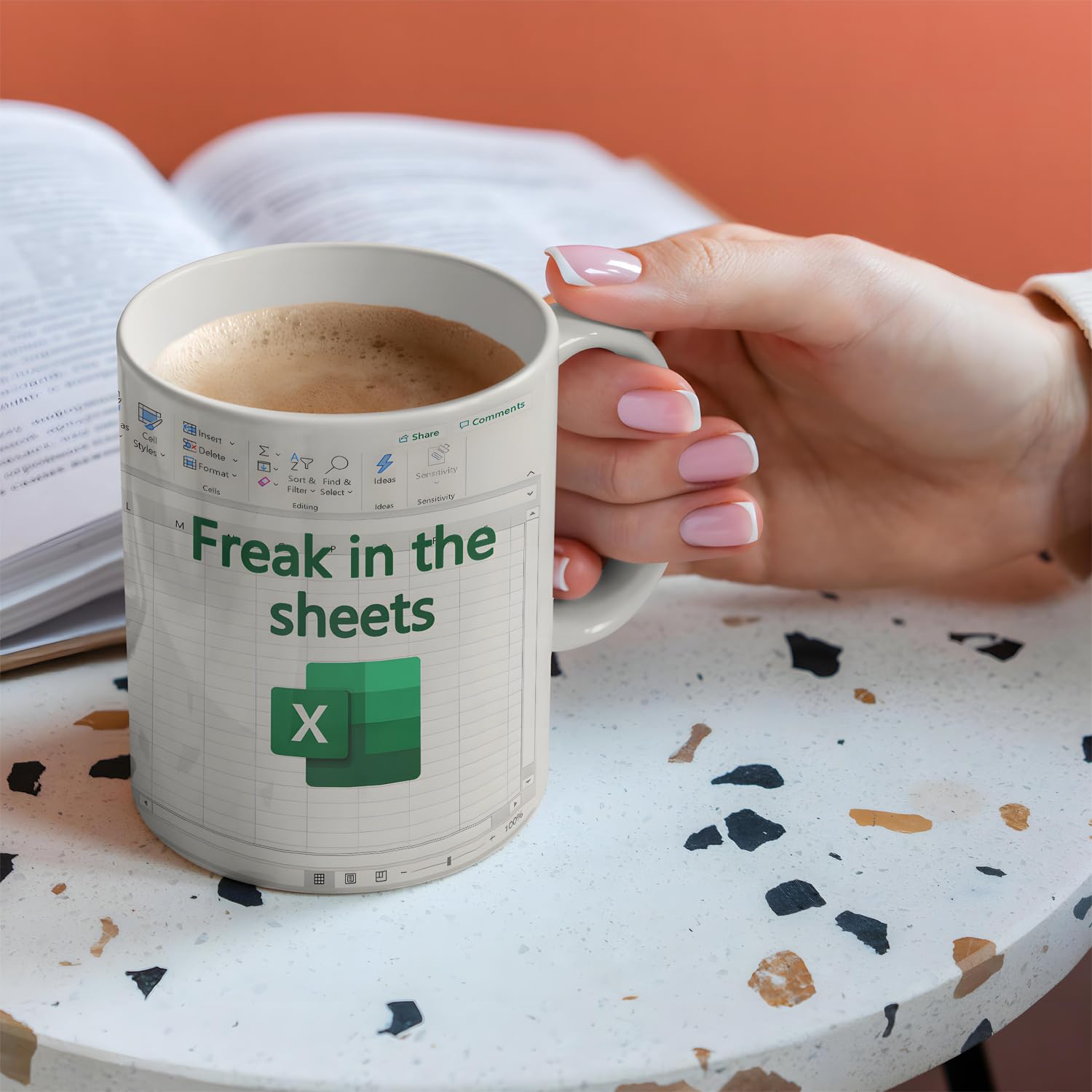 Funny Excel Mug – “Freak in the Sheets” 
