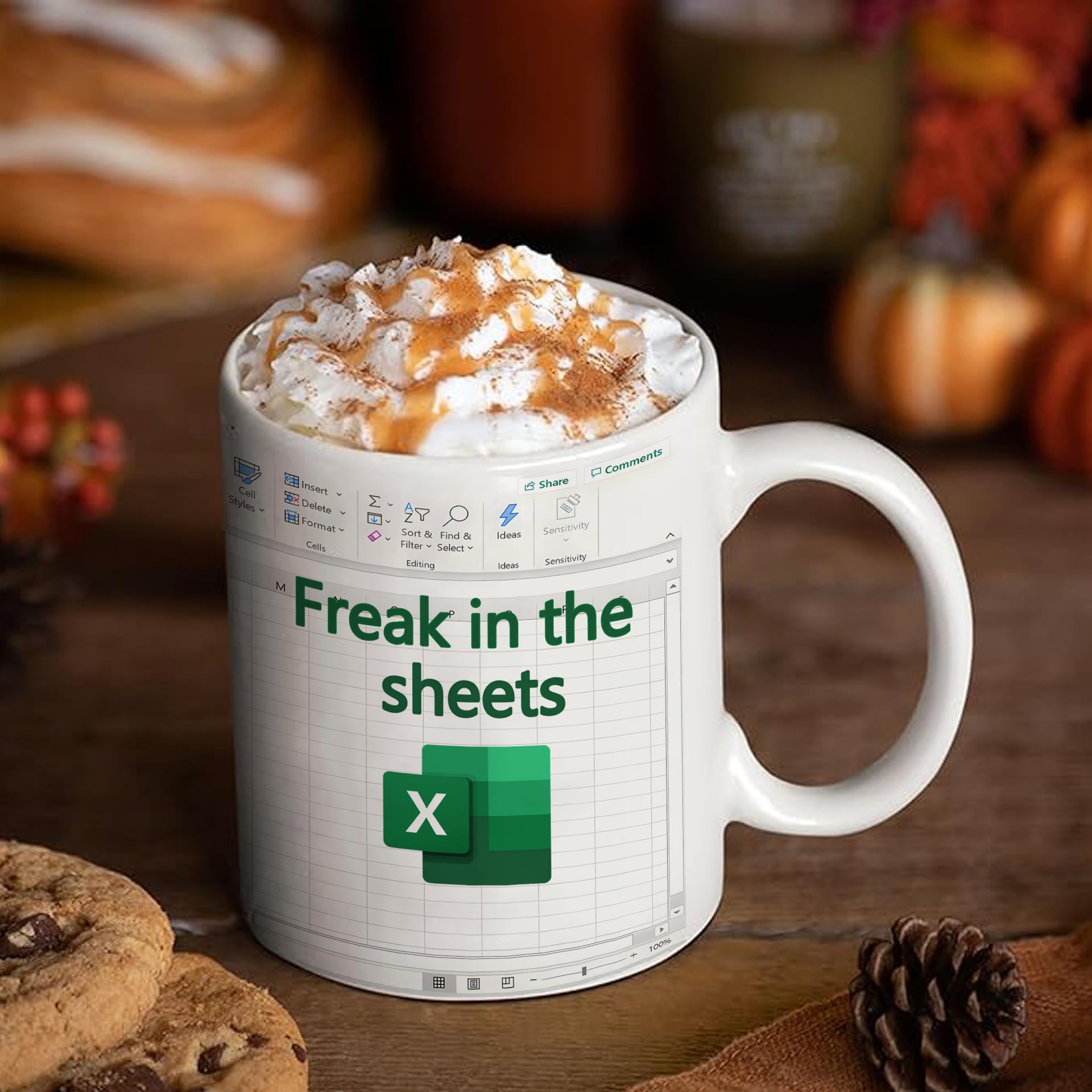 Funny Excel Mug – “Freak in the Sheets” 
