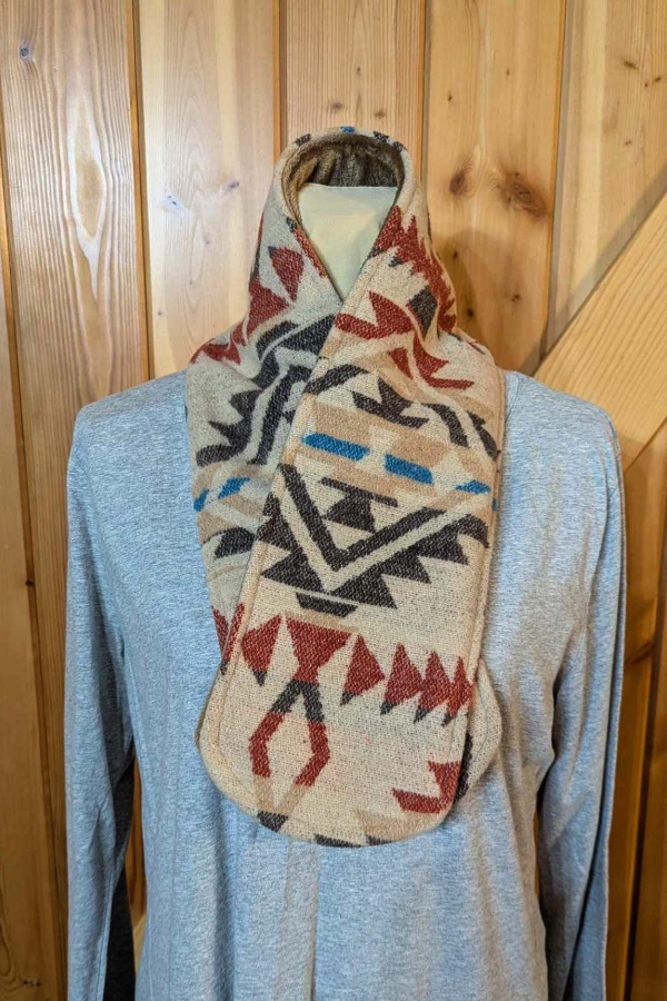 Women's Simple Western Denim Warm Scarf 