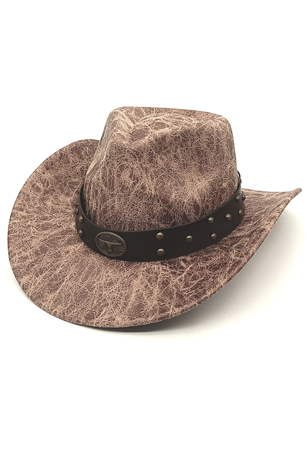 Suede Textured Western Cowboy Hat