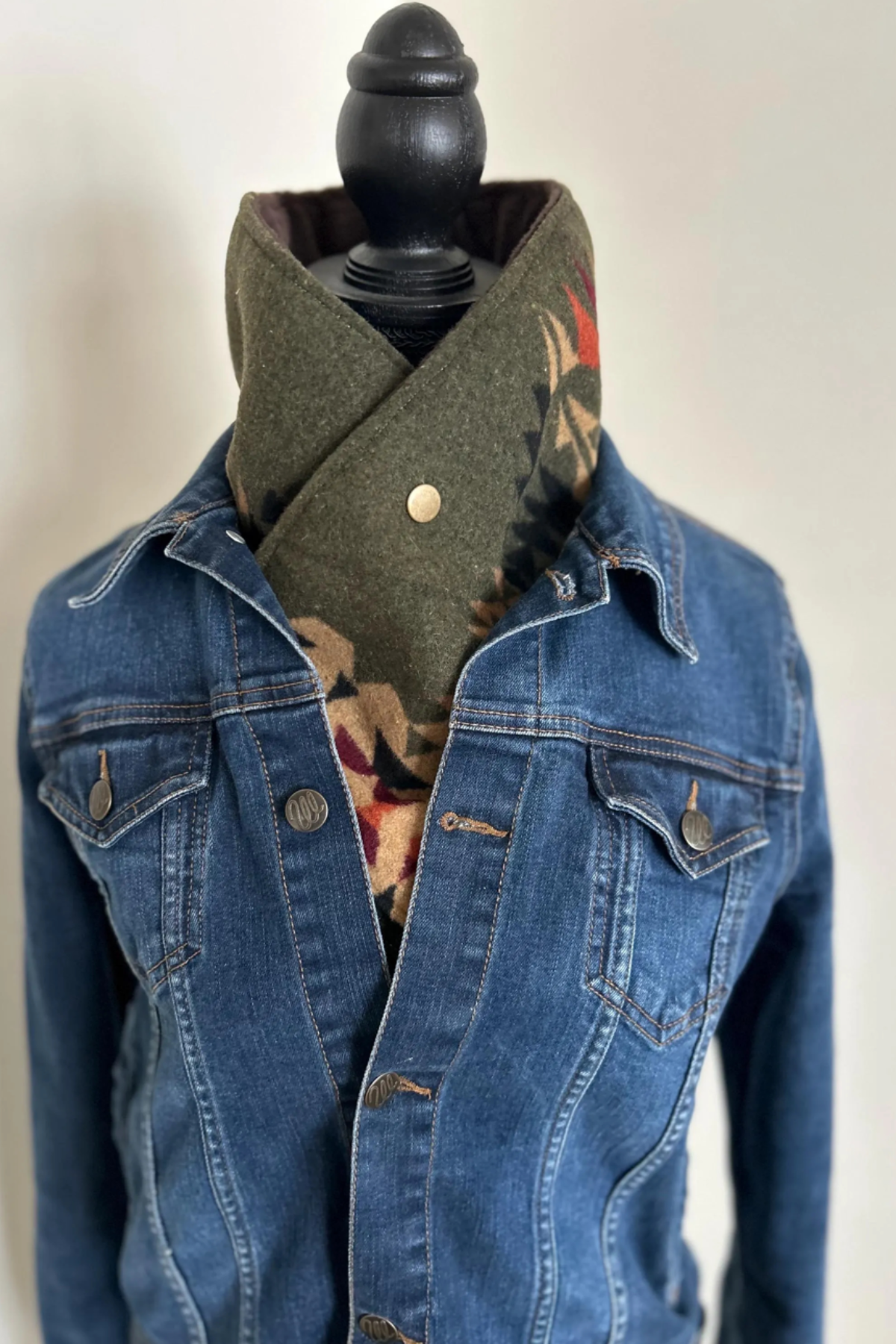  Western Cowboy Aztec Warm Neck Hood