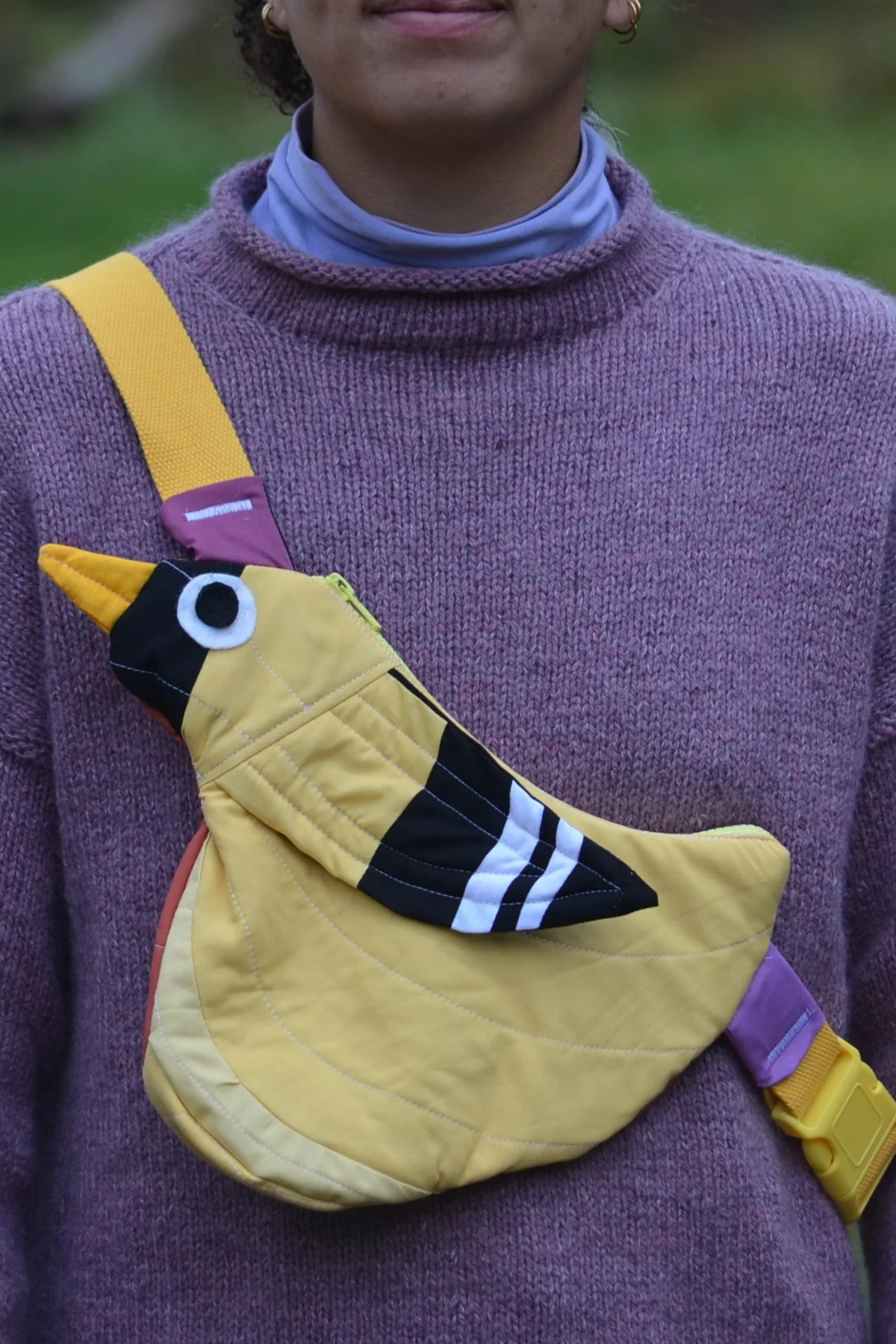 Fly Away Crossbody Bird Bag- Goldfinch