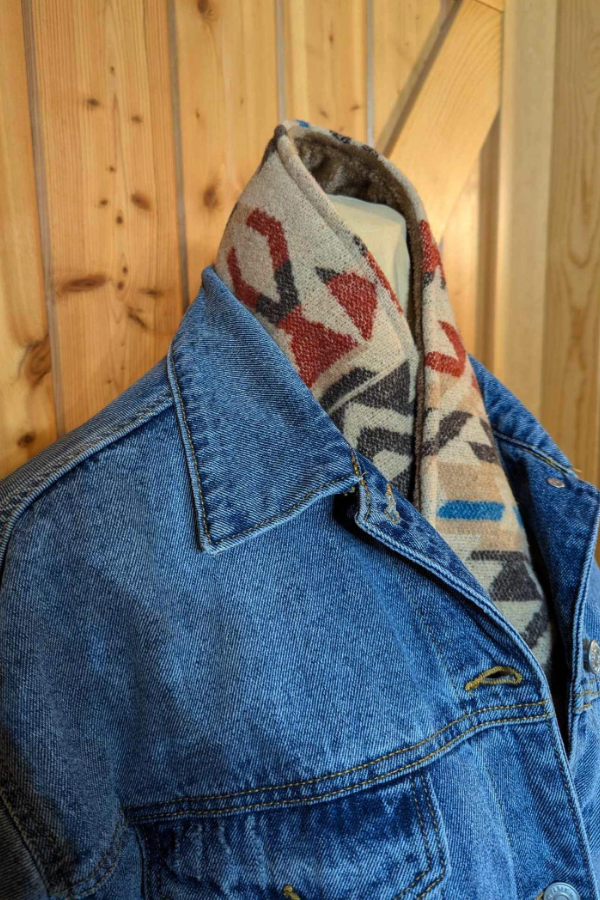 Women's Simple Western Denim Warm Scarf 