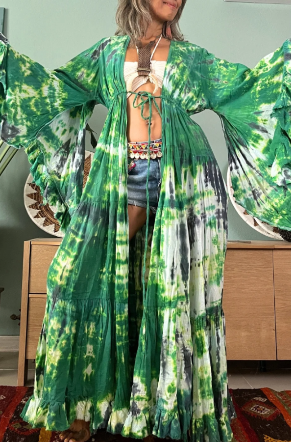 Maxi Ruffled Duster Festival  Cardigan