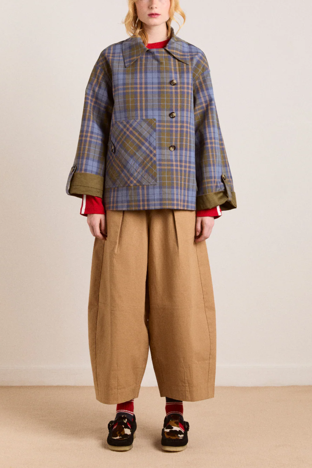 Reversible Jerry Crop Trench Coat - Olive