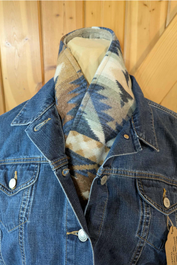 Women's Simple Western Denim Warm Scarf 
