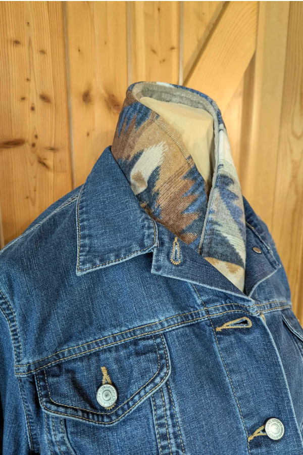Women's Simple Western Denim Warm Scarf 