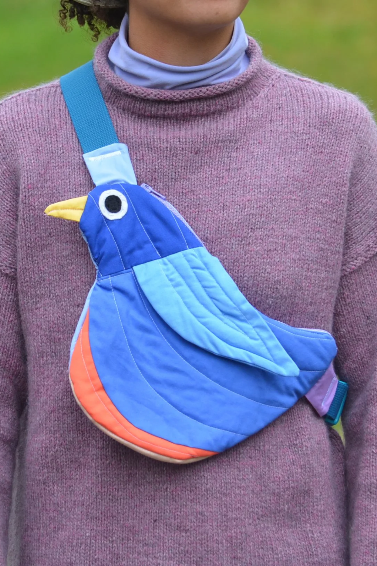 Fly Away Crossbody Bird Bag - Bluebird