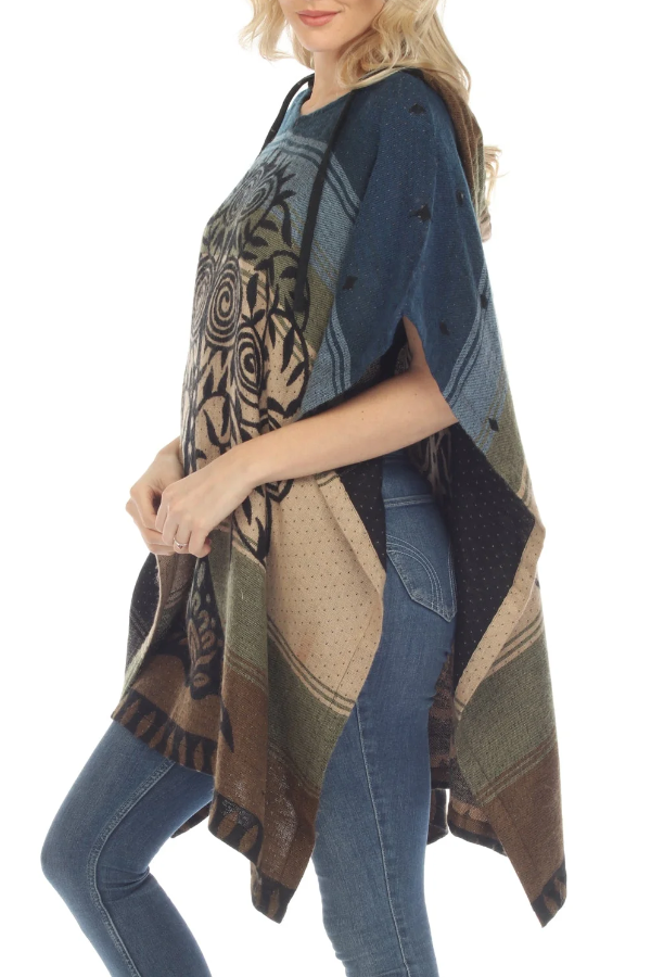 Tree of Life Hoodie Poncho