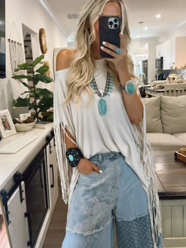 The Nest Showstopper Fringe Top
