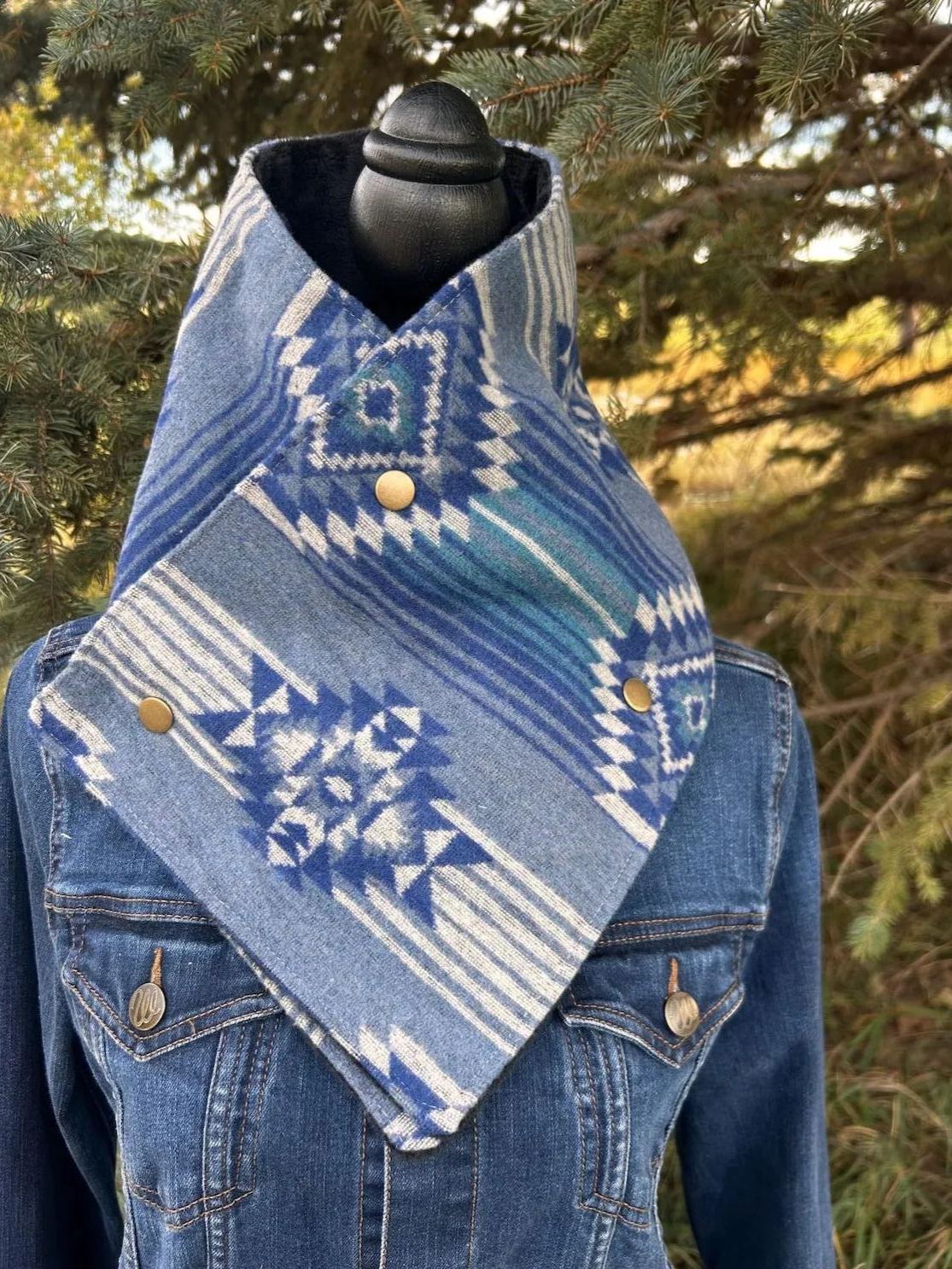 Western Cowboy Aztec Warm Neck Hood