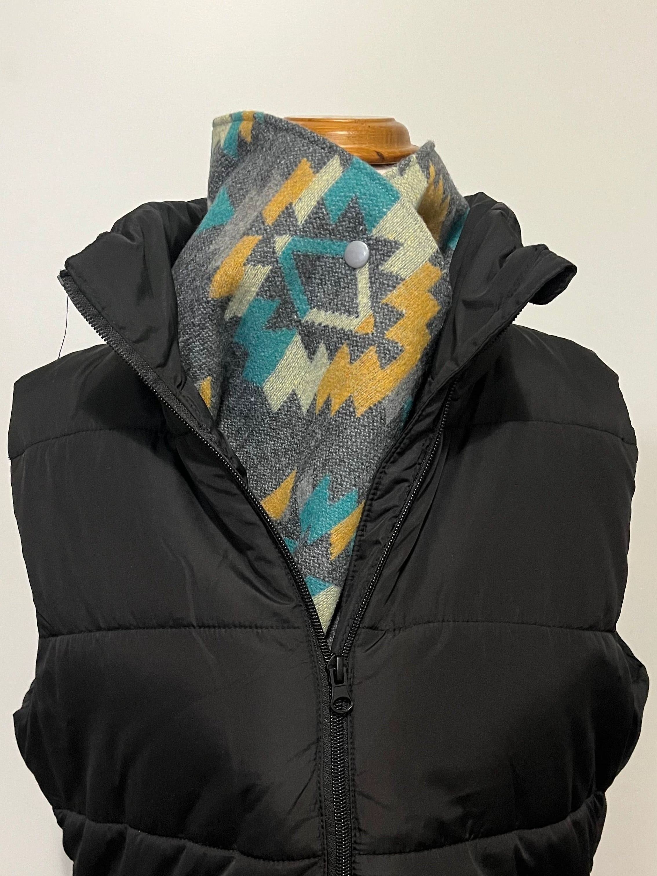 Western Cowboy Aztec Warm Neck Hood