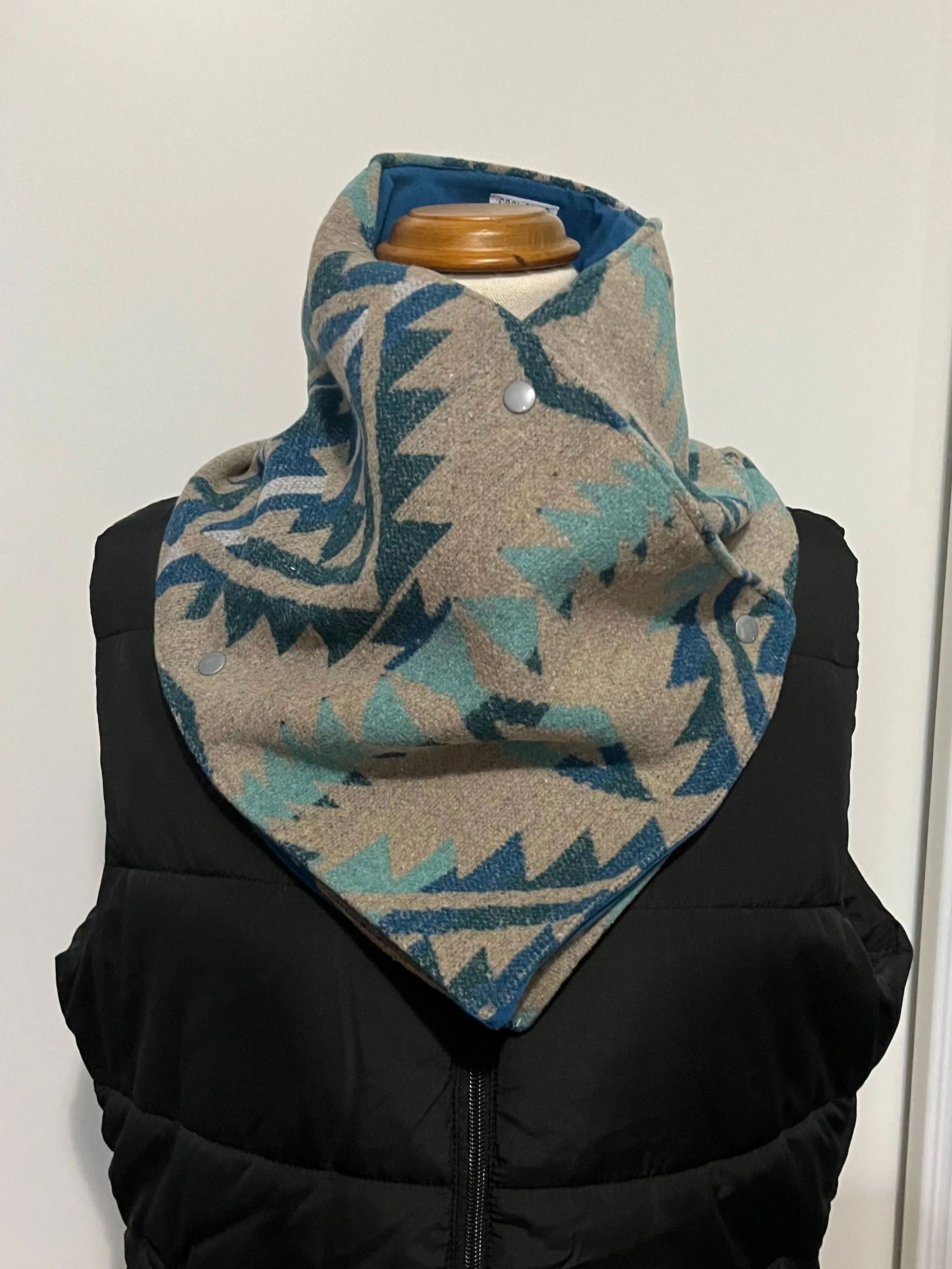 Western Cowboy Aztec Warm Neck Hood