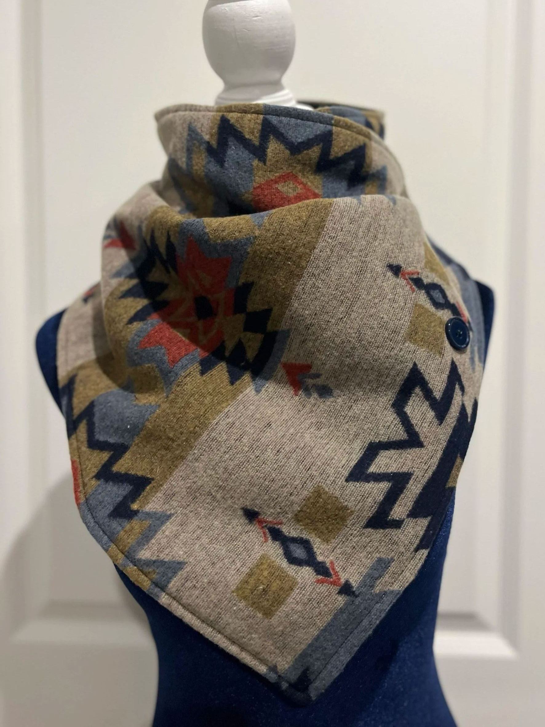 SOUTH WESTERN FAWN Western Aztec Warm Neck Hood