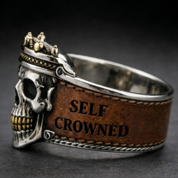 LAST DAY 50% Handmade Skull Ring SELF CROWNED